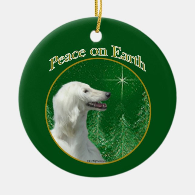 Afghan Peace Ceramic Ornament (Front)