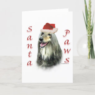 Afghan Santa Paws Holiday Card
