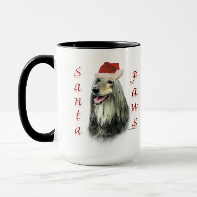 Afghan Santa Paws Magnet Mug (Left)