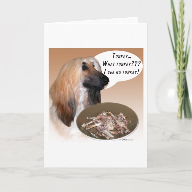 Afghan Turkey Holiday Card (Front)