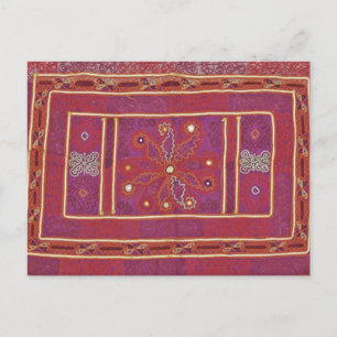 Afghan Wedding Textile Postcard
