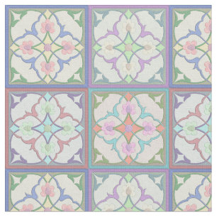 Afghani Tile Pattern Pastel Variations 4in. Repeat Fabric