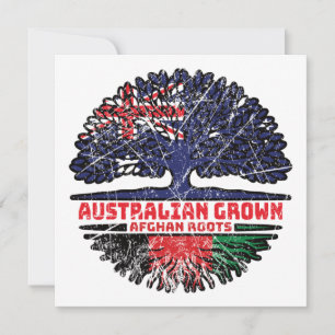 Afghanistan Afghan Australian Australia Tree Roots Card