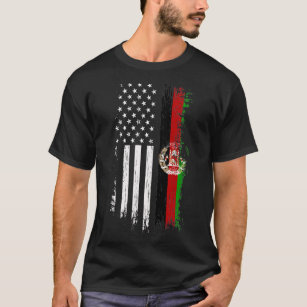 Afghanistan American Flag T-Shirt