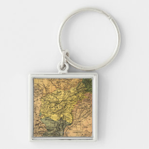Afghanistan and Surrounding Countries Map Key Ring