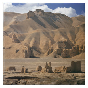 Afghanistan, Bamian Valley. Ancient earthen Ceramic Tile