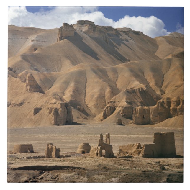 Afghanistan, Bamian Valley. Ancient earthen Ceramic Tile (Front)