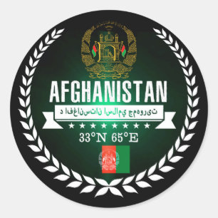 Afghanistan Classic Round Sticker
