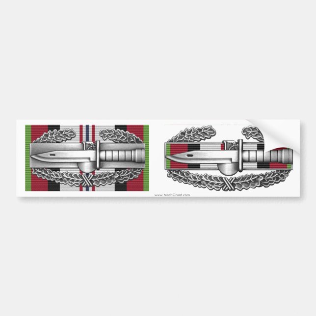 Afghanistan Combat Action Badge Sticker Pair (Front)