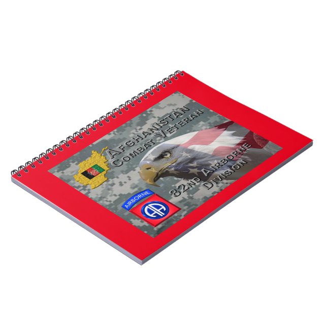 “Afghanistan Combat Veteran” - 82nd Airborne Divis Notebook (Left Side)