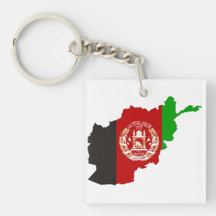 afghanistan country flag map shape symbol silhouet key ring