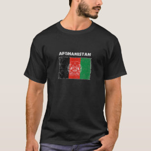 Afghanistan Country Flag With Grunge Distressed St T-Shirt