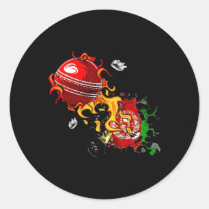 Afghanistan Cricket Classic Round Sticker
