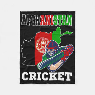 Afghanistan Cricket Player Flag Jersey Afghan Spor Fleece Blanket