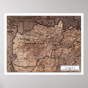 Afghanistan Detailed Map 1999 Poster