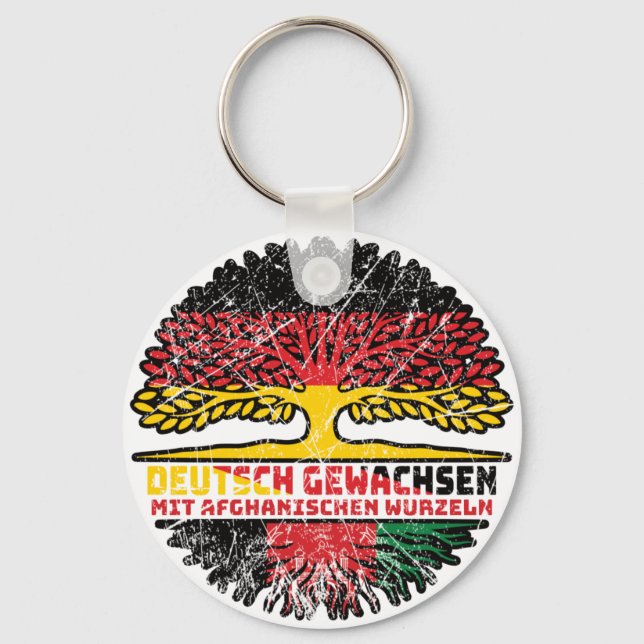 Afghanistan Deutsch Baum Key Ring (Front)