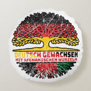 Afghanistan Deutsch Deutschland Baum Round Cushion