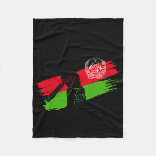 Afghanistan Flag Afghanistan Cricket Fan Player Co Fleece Blanket