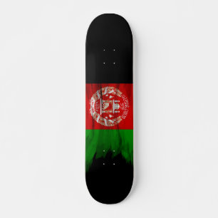 Afghanistan flag brush stroke, national flag skateboard