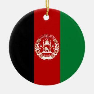 Afghanistan flag ceramic ornament