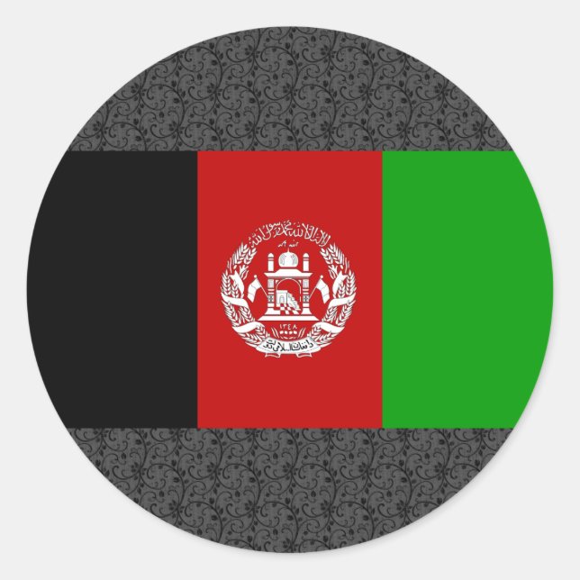 Afghanistan Flag Classic Round Sticker (Front)