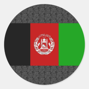 Afghanistan Flag Classic Round Sticker