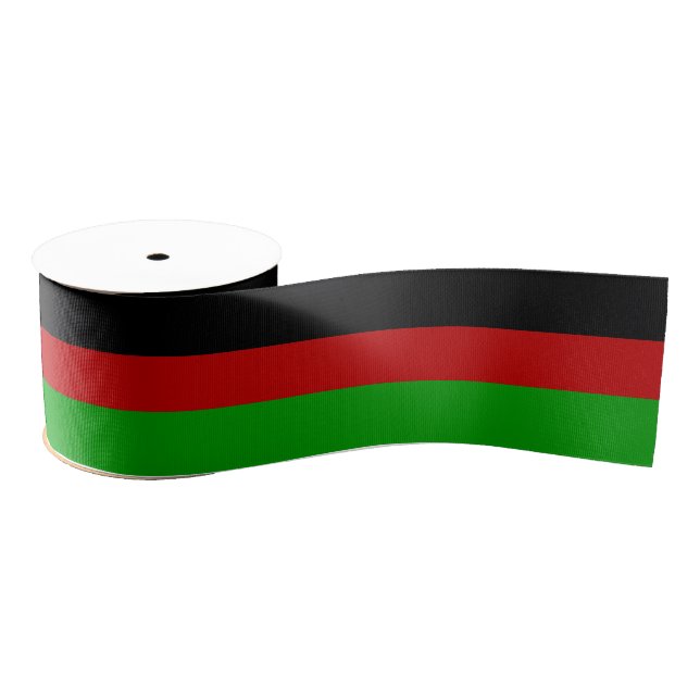 Afghanistan flag colours ribbon, Afghanistan Grosgrain Ribbon (Spool)