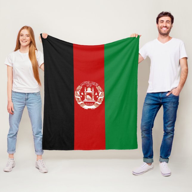 Afghanistan flag fleece blanket (In Situ)