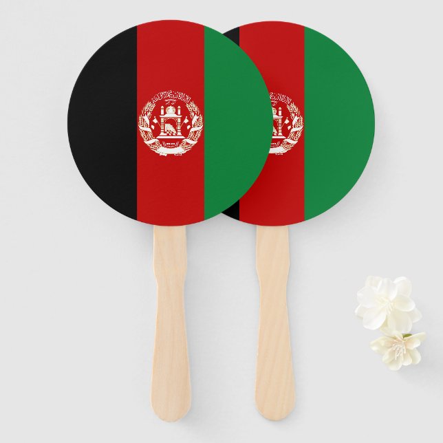 Afghanistan flag hand fan (Front and Back)