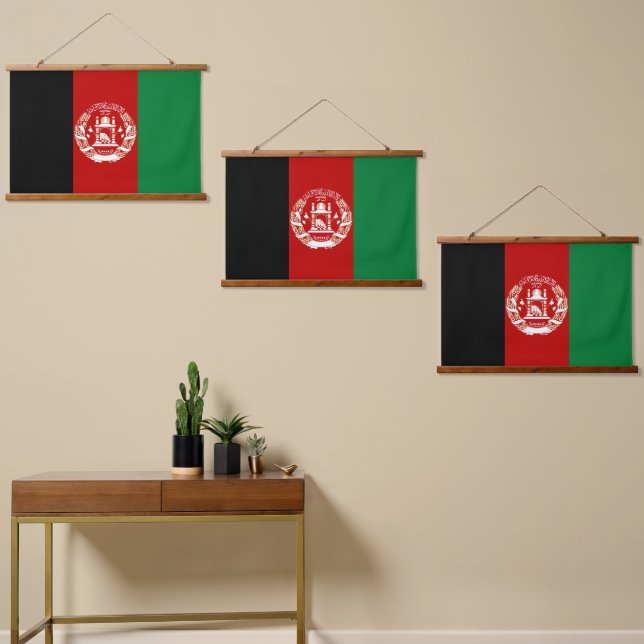 Afghanistan flag hanging tapestry (Asymmetrical)