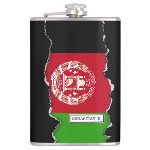 Afghanistan Flag Hip Flask