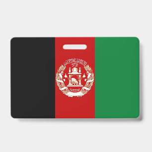 Afghanistan flag ID badge