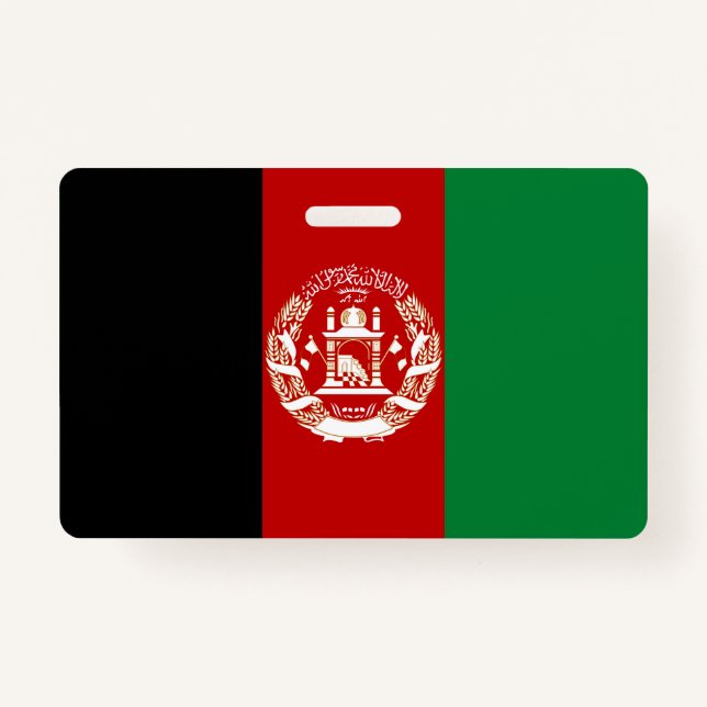 Afghanistan flag ID badge (Front)