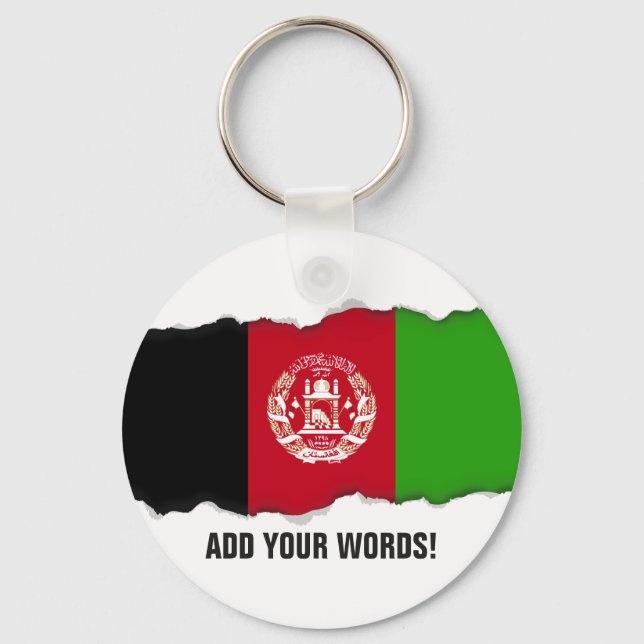 Afghanistan Flag Key Ring (Front)