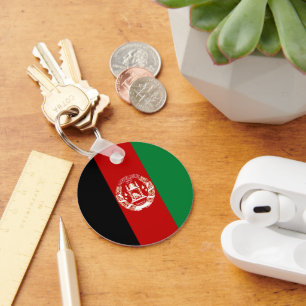 Afghanistan flag key ring