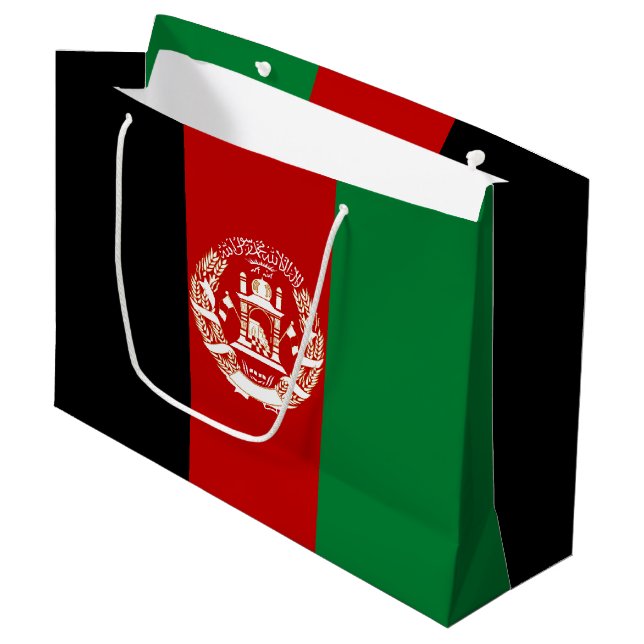 Afghanistan flag large gift bag (Front Angled)