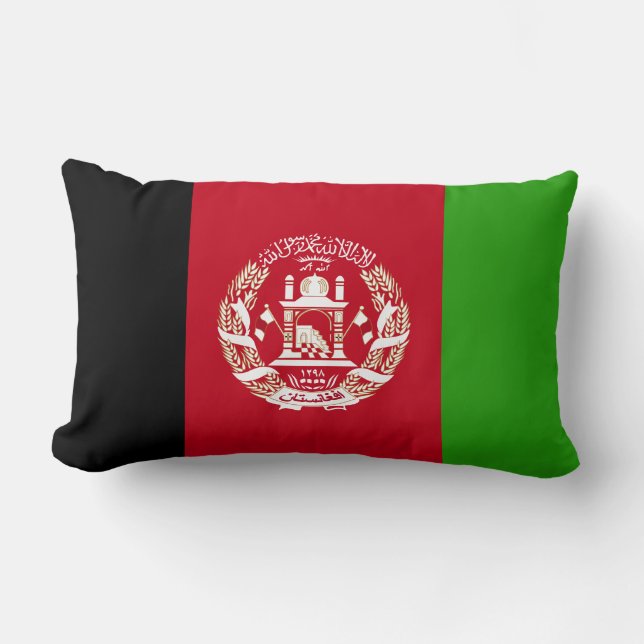 Afghanistan Flag Lumbar Cushion (Front)