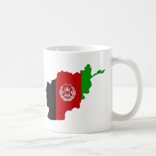 Afghanistan flag map coffee mug