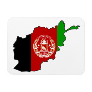 Afghanistan Flag Map Magnet