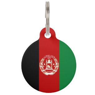 Afghanistan flag pet tag