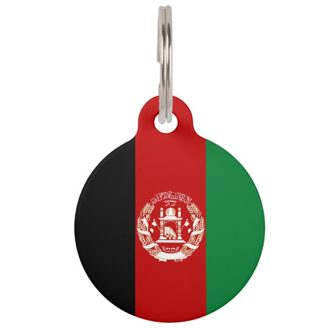 Afghanistan flag pet tag (Front)