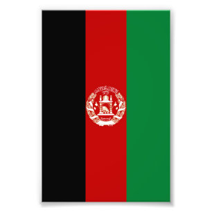 Afghanistan flag photo print