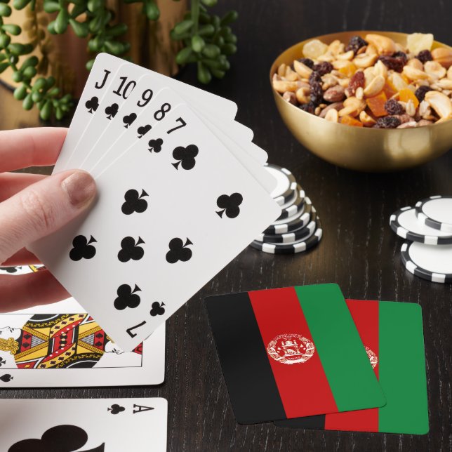 Afghanistan flag playing cards (In Situ)