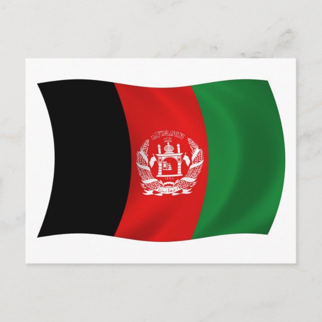 Afghanistan Flag Postcard (Front)