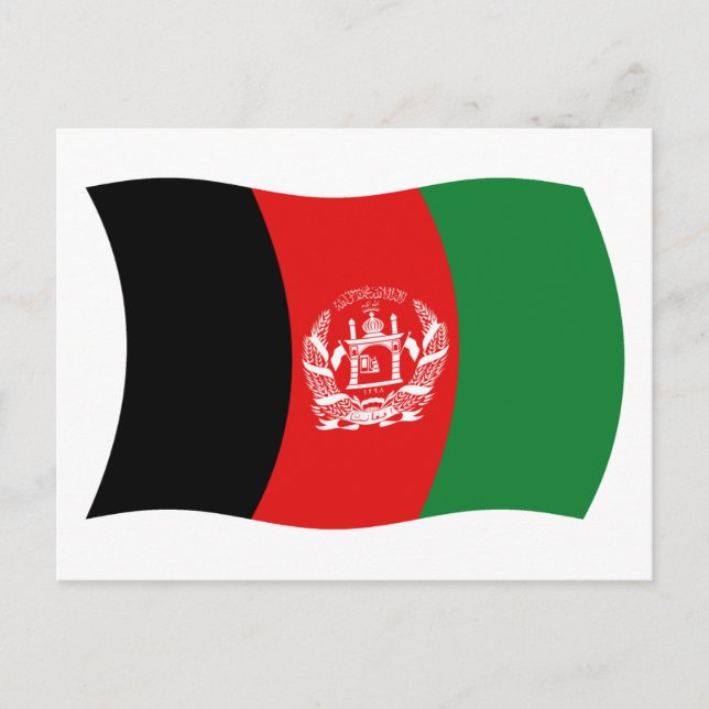 Afghanistan Flag Postcard (Front)