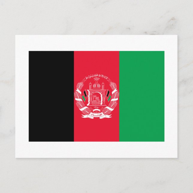 Afghanistan Flag Postcard (Front)