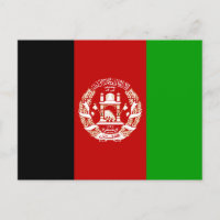 afghanistan flag postcard