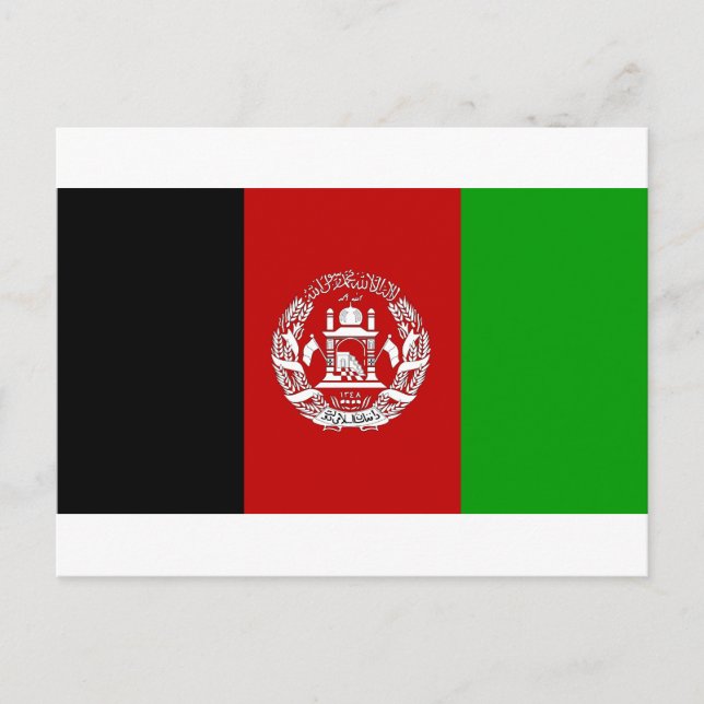 Afghanistan Flag Postcard (Front)