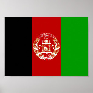 Afghanistan Flag Poster