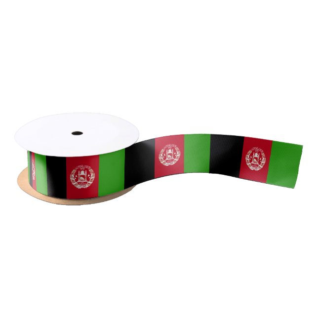 Afghanistan Flag Satin Ribbon (Spool)